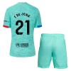 Original Trikotsatz FC Barcelona F. DE Jong 21 Ausweichtrikot 2023-24 Für Kinder